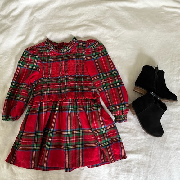 wonder nation Other - STEWART TARTAN SMOCKED red dress